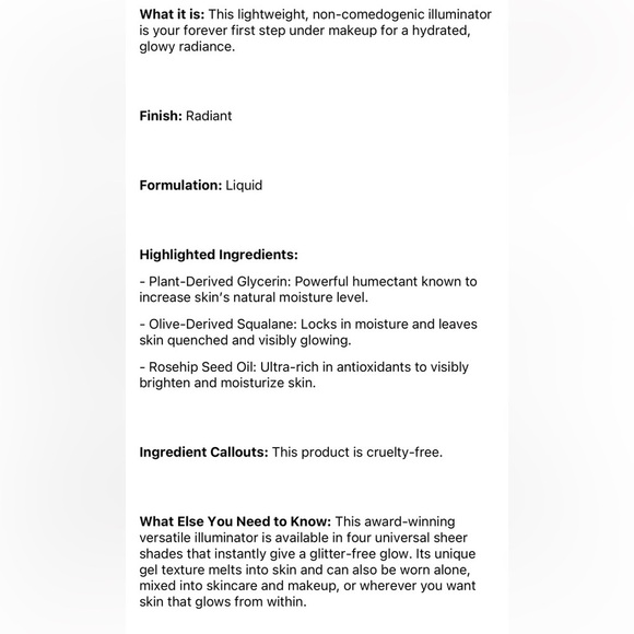 Saie Glowy Super Gel Lightweight Dewy Multipurpose Illuminator | New Without Box - Picture 5 of 5